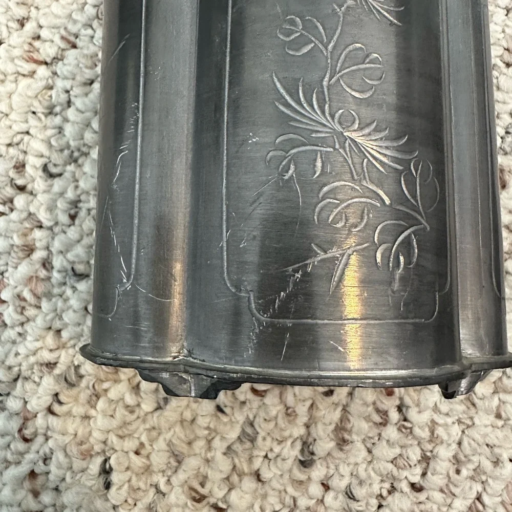 Vintage Chinese Paktong Pewter Tea Caddy - Picture 2 of 7